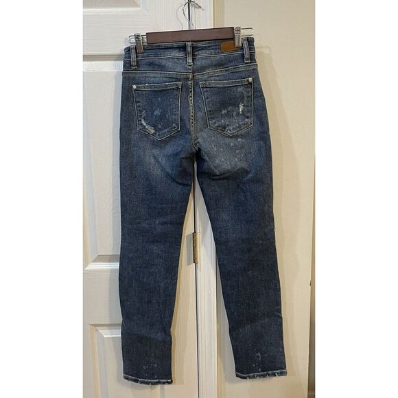 Judy‎ Blue Bleach Splatter Boyfriend Fit Jeans Sz 1 Distressed - Picture 3 of 6
